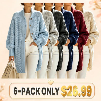🔥Black Friday Deal | Cozy Oversized Cable-knit Wool Blend Cardigan