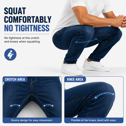 Men’s Comfort Stretch Slim Straight Leg Denim Pants Casual Daily Wear