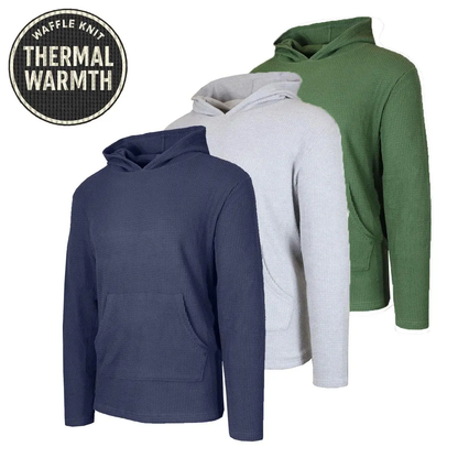 Men's Multi Waffle Knit Pullover Hoodie