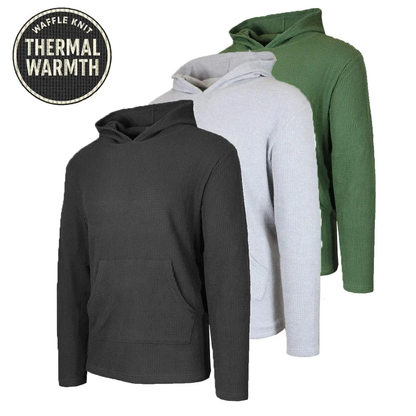 Men's Multi Waffle Knit Pullover Hoodie
