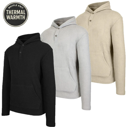 Men's Multi Waffle Knit Pullover Hoodie