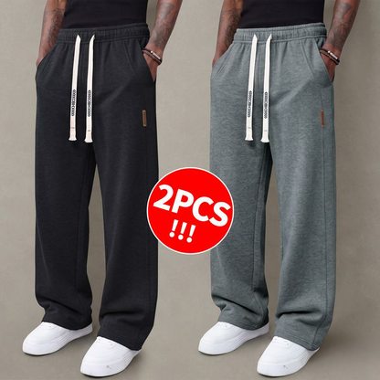Men's casual pants —loose straight-leg