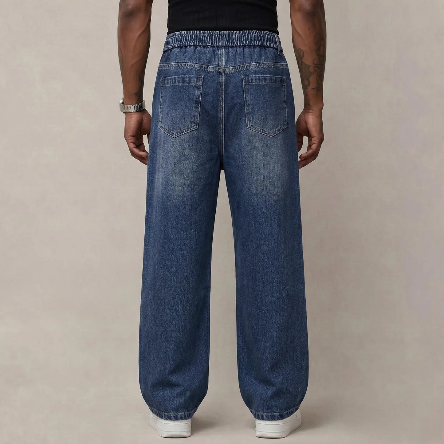 🔥 BEST SELLER | 6PCS $24.63 | Men's Stretch Cotton Loose-Fit Drawstring Jeans